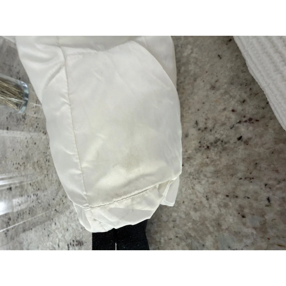 HFX White Puffer Jacket Small‎ Hooded Quilted Winter Coat